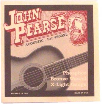 John Pearse Acoustic Set #500XL Phosphor Bronze Wound X-Light Gauge