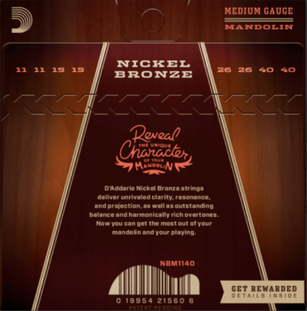 D'Addario NBM1140 Nickel Bronze Mandolin Medium Gauge