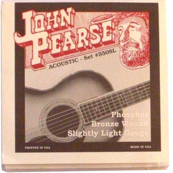John Pearse Acoustic Set #550SL Phosphor Bronze Wound Slightly Light Gauge
