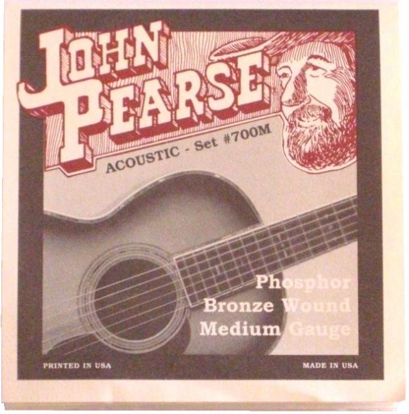 John Pearse Acoustic Set #700M Phosphor Bronze Wound Medium Gauge